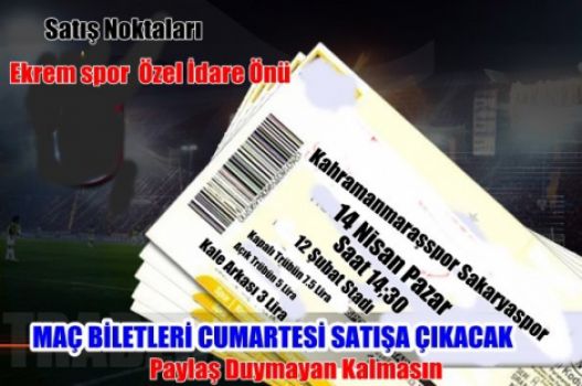 Sakaryaspor Maçı Biletleri Cumartesi Satışa Çıkacak