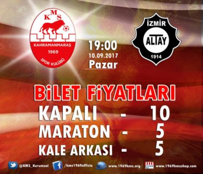 Kahramanmaraşspor Altay maçının bilet fiyatları açıklandı